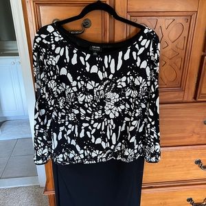 Nicole by Nicole Miller black and white dress